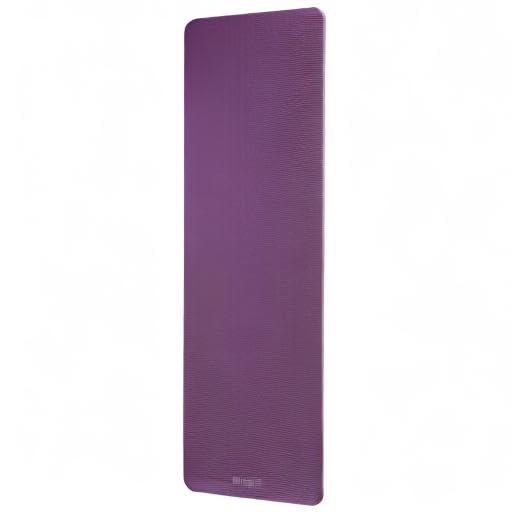 Essentials Thick Yoga Mat Fitness & Exercise Mat with Easy-Cinch Carrier Strap, Purple, 72"L X 24"W X 2/5 Inch Thick, 10mm
