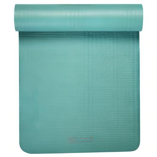 Essentials Thick Yoga Mat with Easy-Cinch Strap (Teal, 10mm)