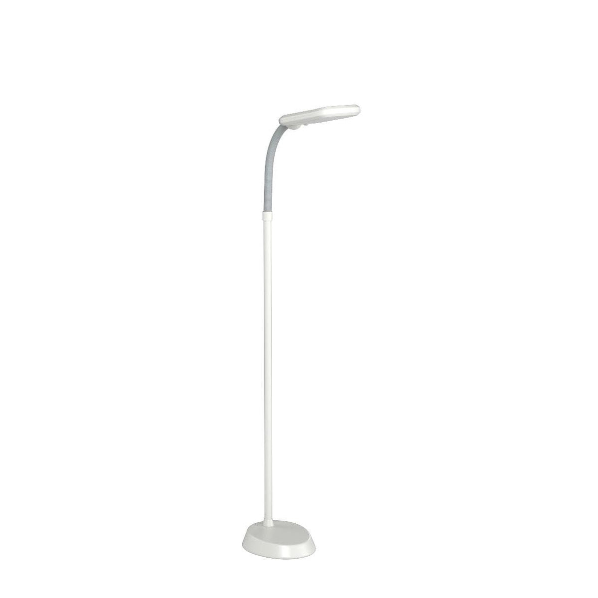 Litespan LED 2nd Edition Reading Floor Lamp with Cool, Soft & Warm White LED's - Built-in Dimmer - Adjustable Design Pivots in Any Direction - Energy Saving 12 Watts - Alpine White
