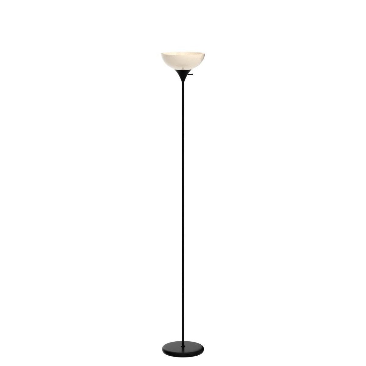 Sky Dome Dimmable LED Floor Lamp, Torchiere Floor Lamp for Living Room, Bedroom, & Office – Tall Torch Standing Lamp for Reading, Modern Home Decor – Jet Black