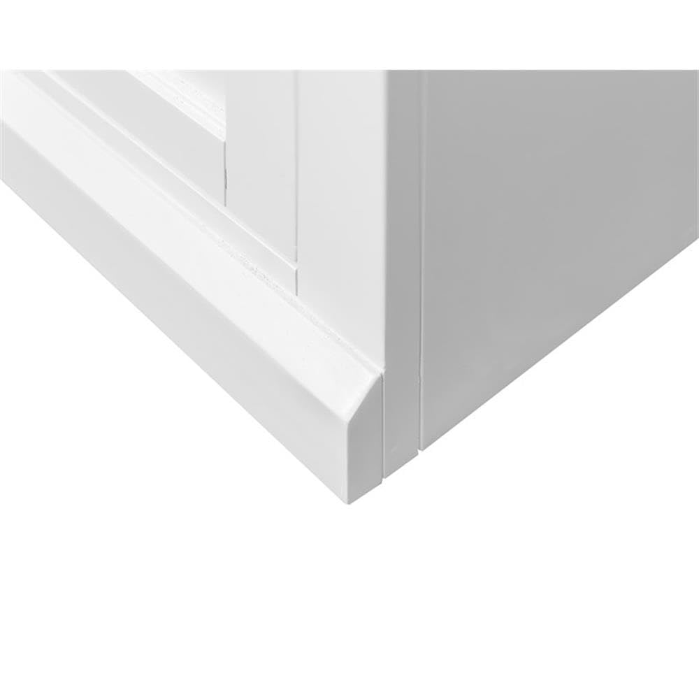 Modern Wood Lower Doors Bookcase Office Bookcase in White