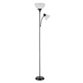 67135 72" Floor Lamp with Adjustable Reading Light, Bright, Easy-to-Assemble Torchiere for Bedroom, Living Room & Office - Space-Saving Slim Design
