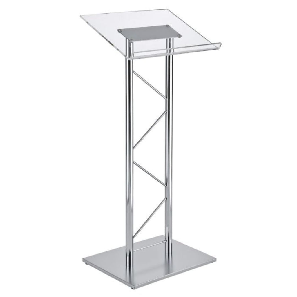 Modern & Stylish Acrylic and Chrome Podium (43.4" Height)