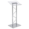 Modern & Stylish Acrylic and Chrome Podium (43.4" Height)