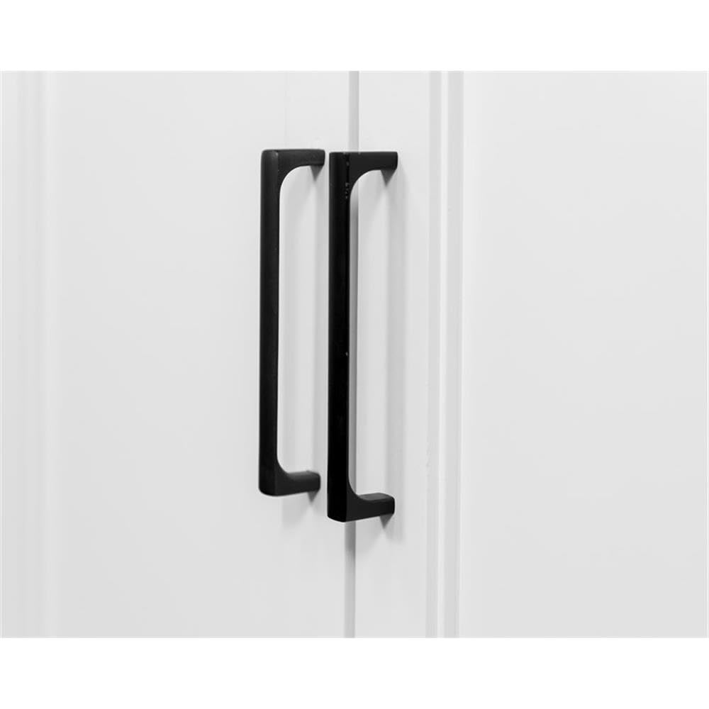 Modern Wood Lower Doors Bookcase Office Bookcase in White