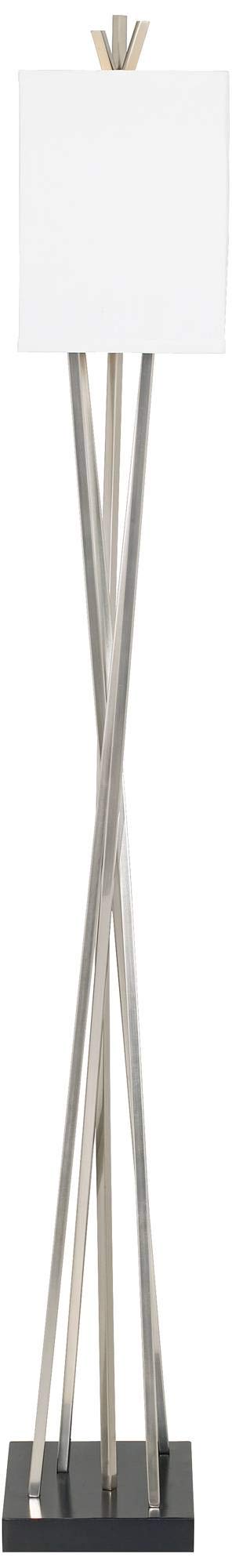 Asymmetry 63 1/2" Tall Brushed Nickel Modern Floor Lamp