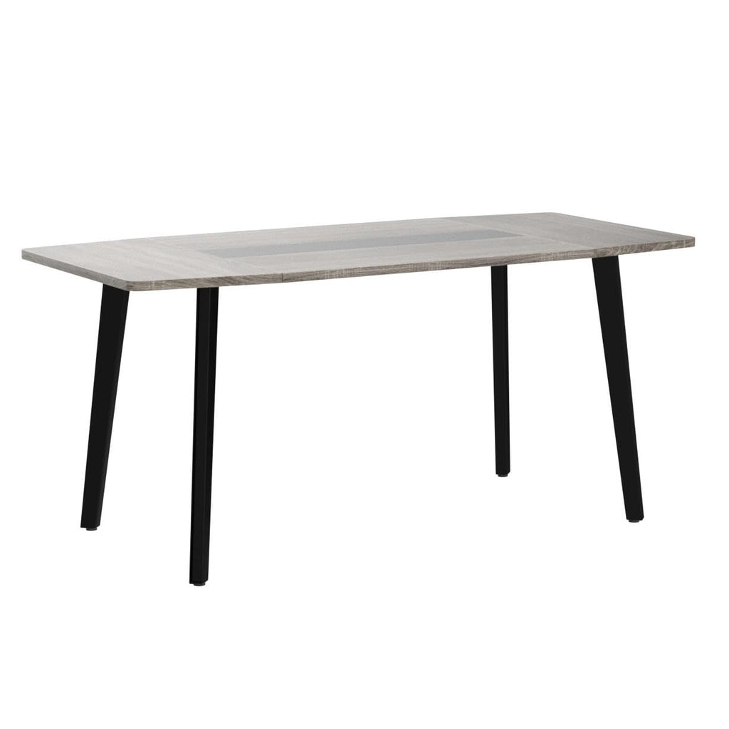 6FT Conference Table, 70.86L x 35.43W x 29.52H Inches Boat Shaped Meeting Table, Industrial Grey Seminar Table for Office Meeting Conference Room