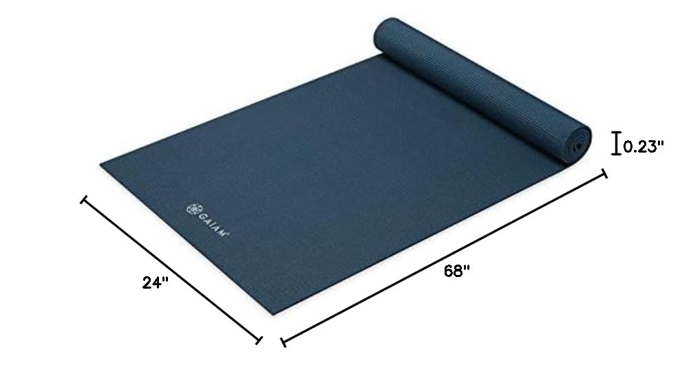 Premium Yoga Mat, Solid Non-Slip Exercise Mat (Marine)