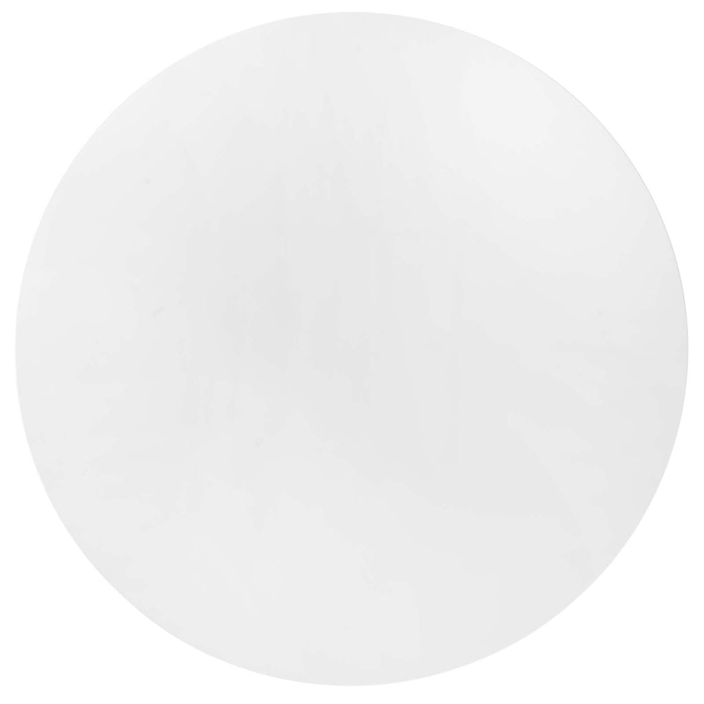 Modway Lippa 60" Mid-Century Modern Dining Table with Round White Top and Pedestal Base in Gold White