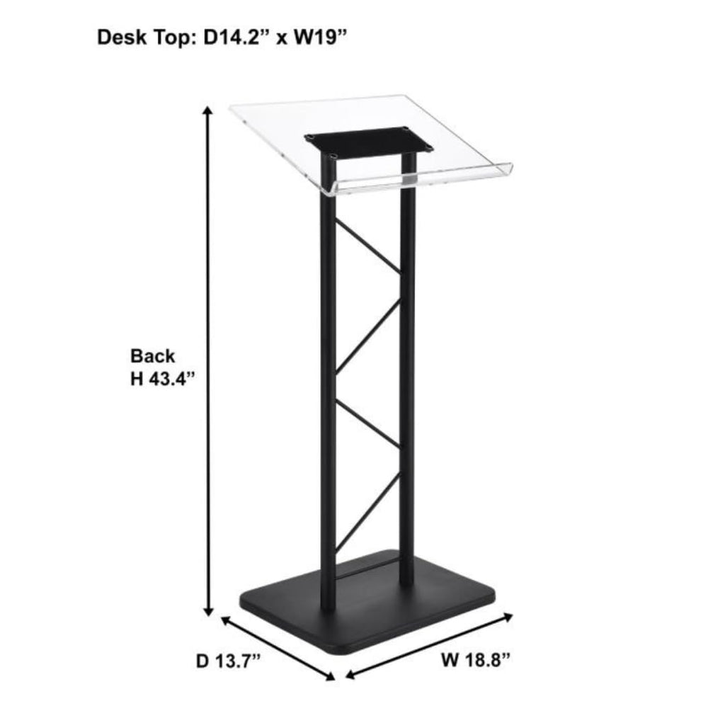 Modern & Stylish Acrylic and Metal Podium (43.4" Height)