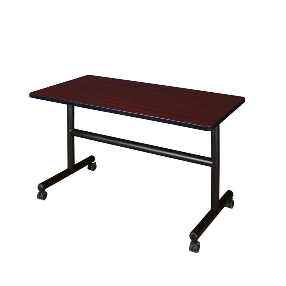 Kobe 48 x 30 in. Flip-Top Training Nesting Table- Mahogany