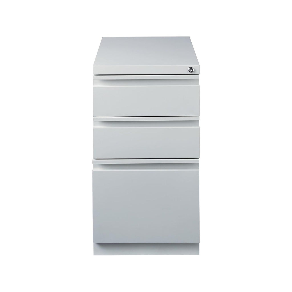 3-Drawer Vertical File Cabinet, Letter/Legal, Locking, Gray