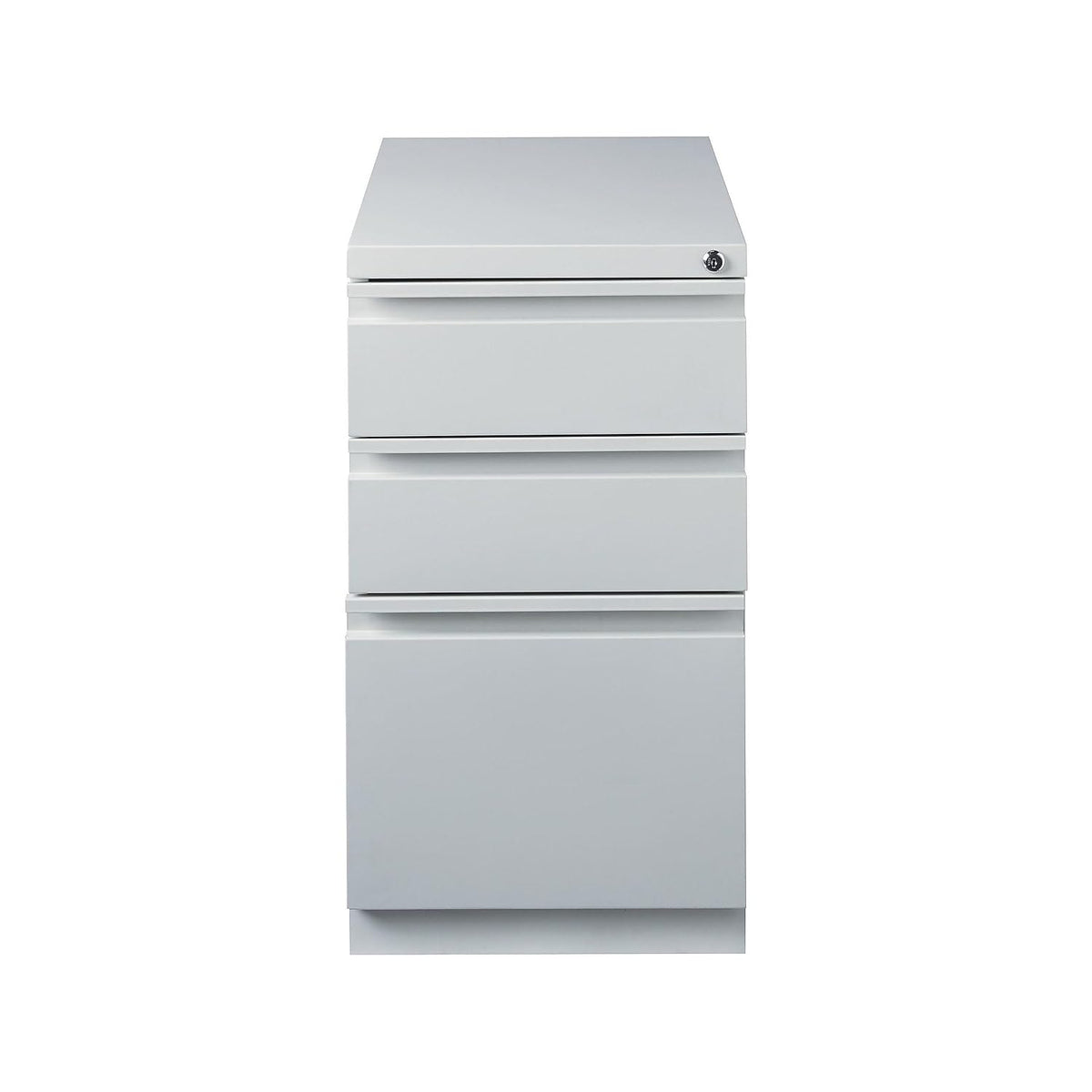 3-Drawer Vertical File Cabinet, Letter/Legal, Locking, Gray