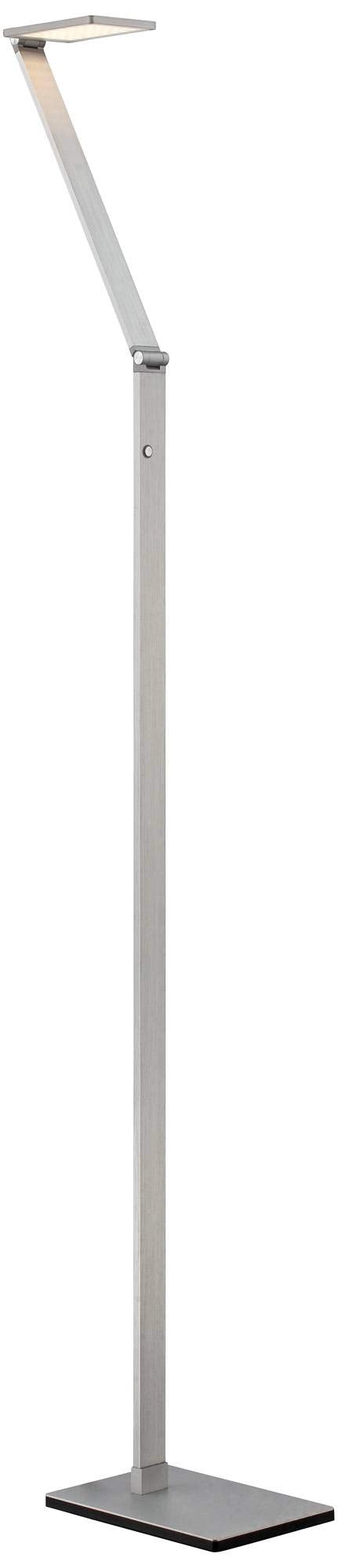Royce Adjustable Arm Aluminum LED Task 61" Tall Floor Lamp