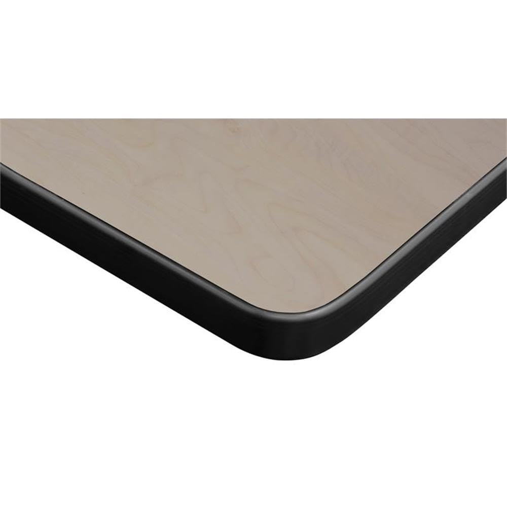 72" x 24" Flip Top Nesting Table with 2 Nesting Chairs, Maple and Cherry Double-Sided Laminate, Black Edge, Locking Casters, Meeting/Classroom/Training Room Furniture Set