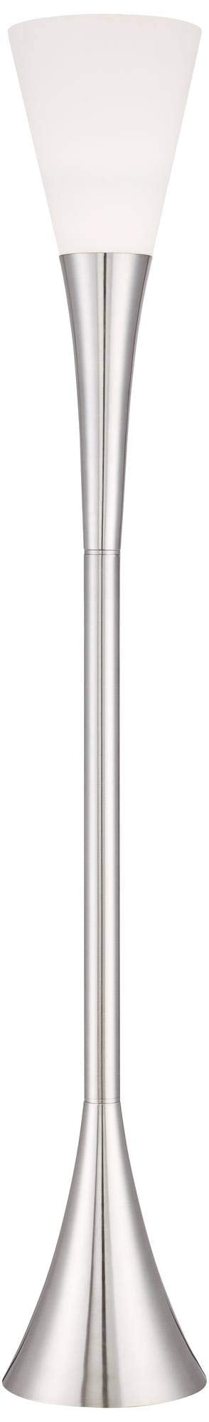 Piazza 72 1/2" Tall Brushed Nickel Modern Torchiere Floor Lamp