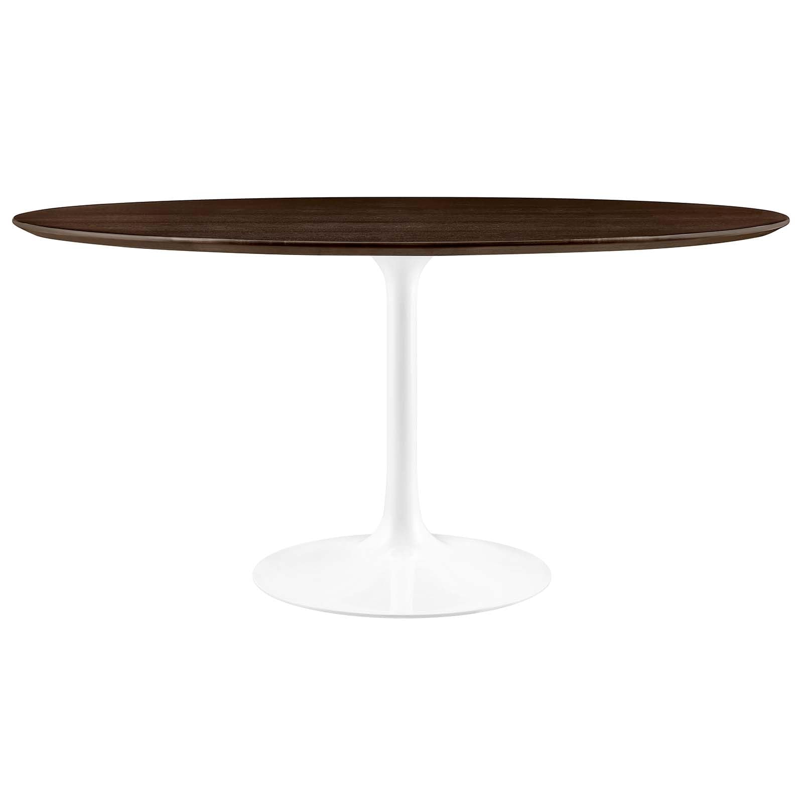 Modway Lippa Dining Table, 60", White Cherry Walnut