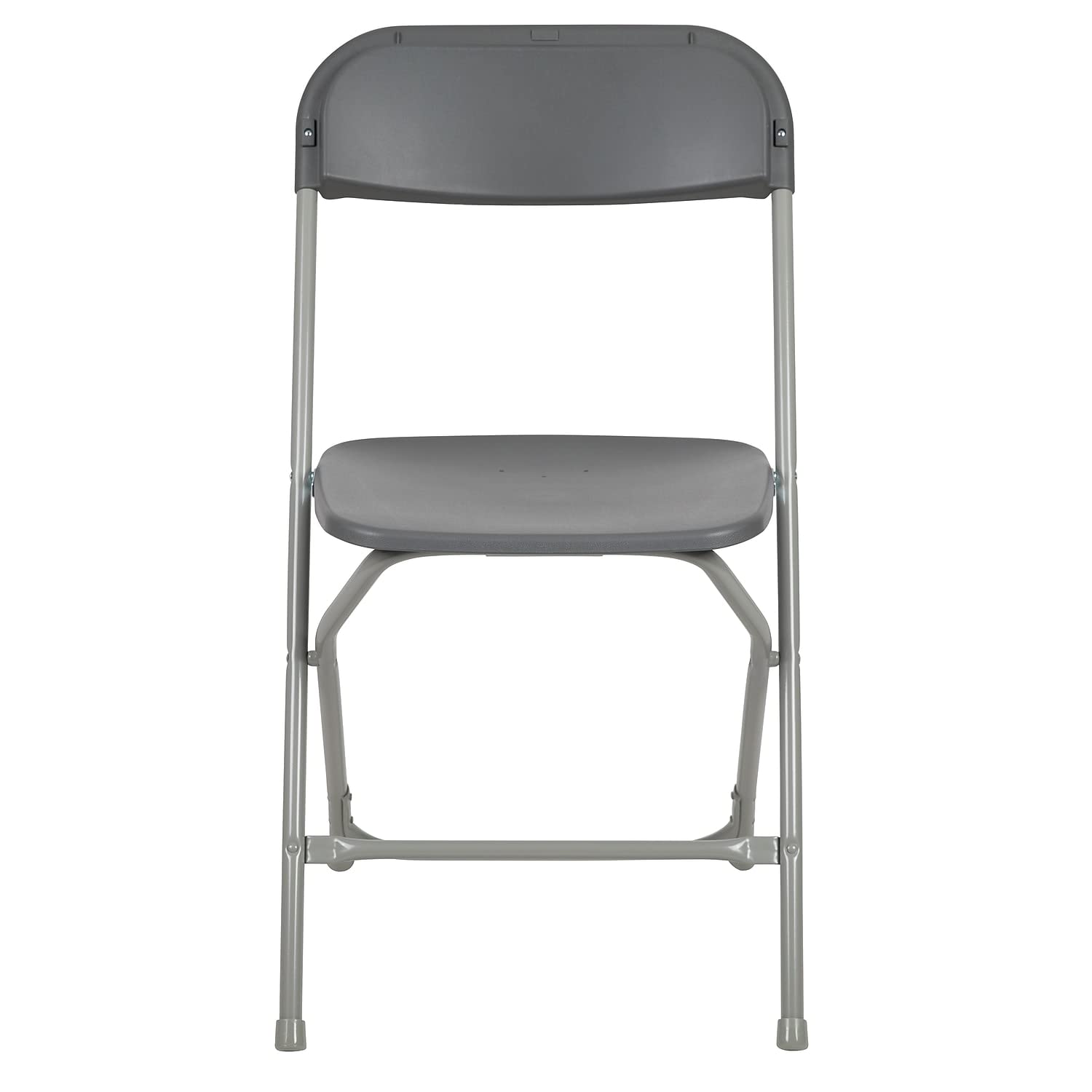 2 Pack , Hercules Series Plastic Folding Chair - Grey - 650LB Weight Capacity Comfortable Event Chair-Lightweight Folding Chair