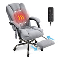 6 Points Vibration & Heat Massage Office Chair with Foot Rest,500lbs Big and Tall Office Chairs,Ergonomic Reclining Desk Chair for Home Office,Gaming