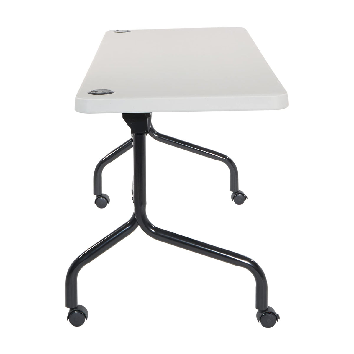 Resin Multipurpose Flip Training Table with Locking Casters for Home and Office, 5 Feet