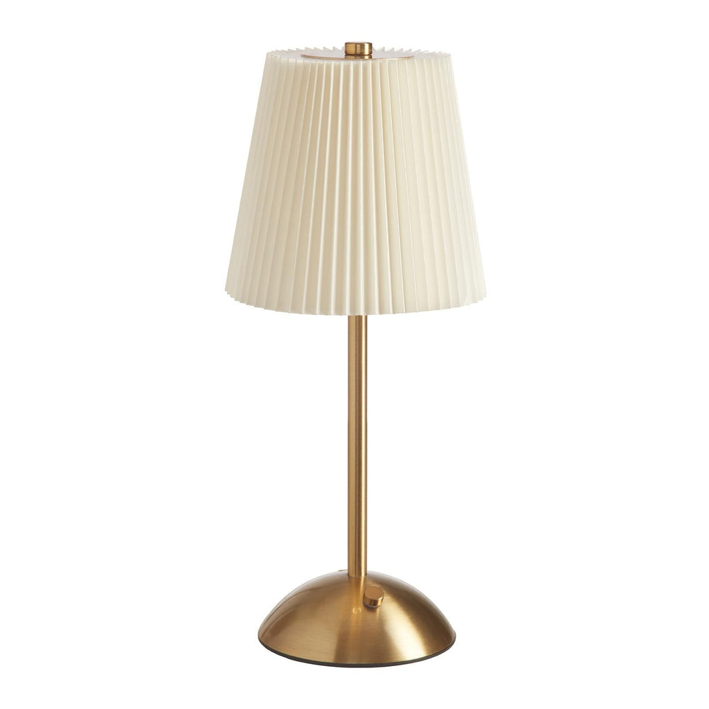 Rechargeable Cordless Table Lamp, 3-Color Dimmable Touch Light, Beige Shade