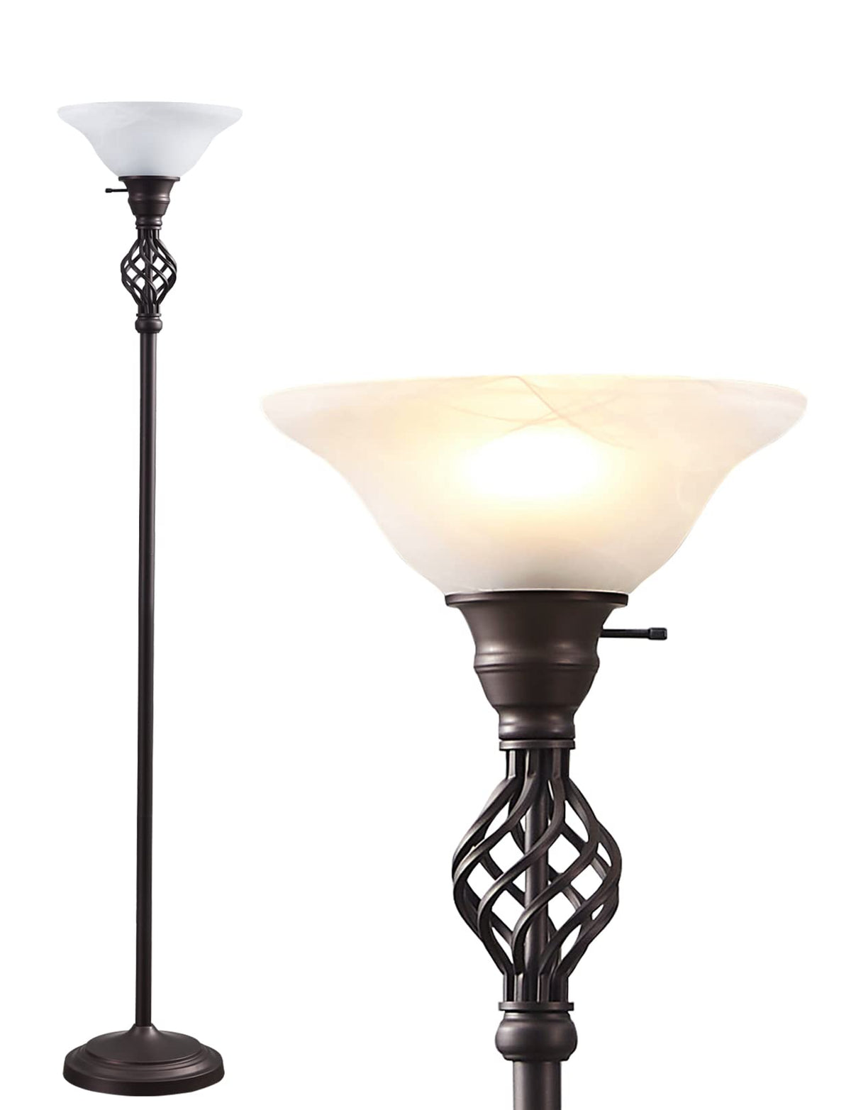 Torchiere Floor Lamp for Living Room, LED Standing Reading Light