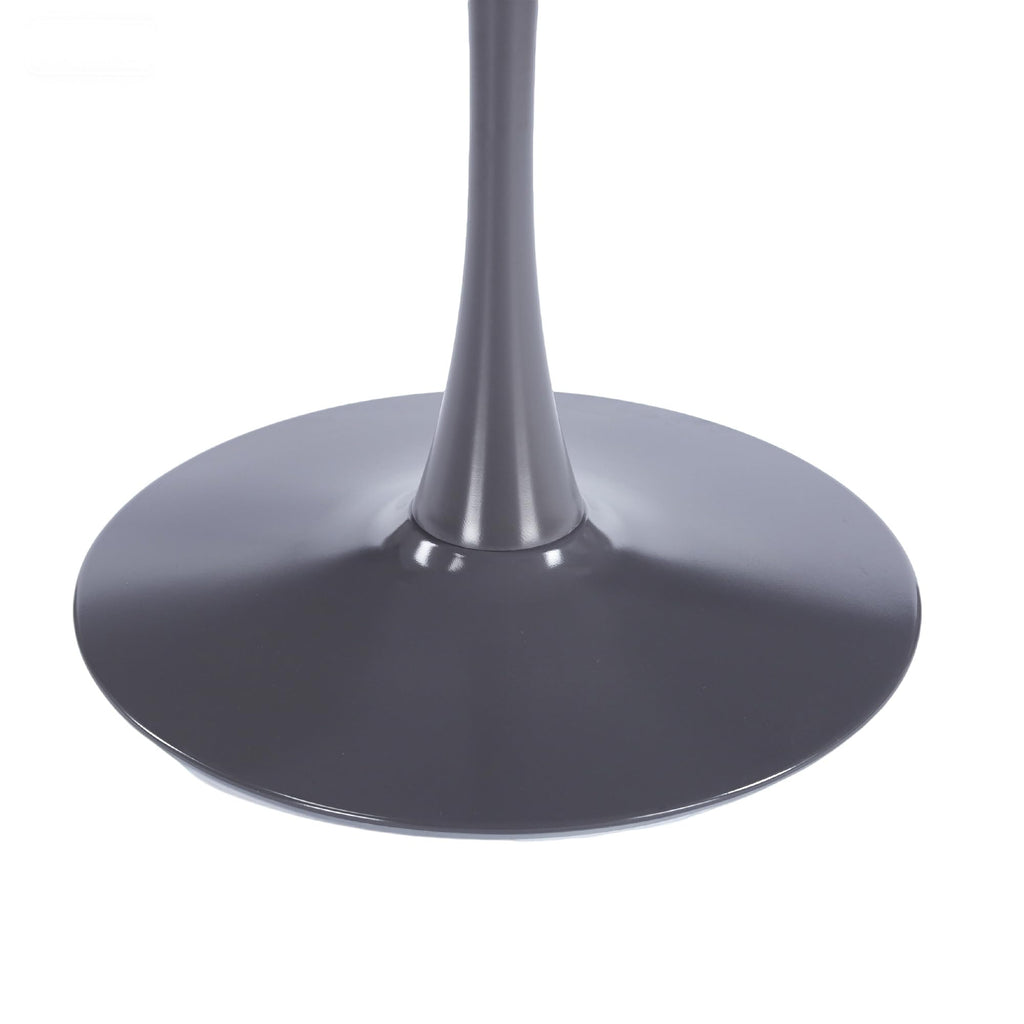 Sybrioka 42" Tulip Table for 4-6 Persons Modern Round Dining Room Table, Mid-Century Modern Grey Small Kitchen Table with MDF Wooden Top, Leisure Coffee Table for Living Room, Dining Room, Office