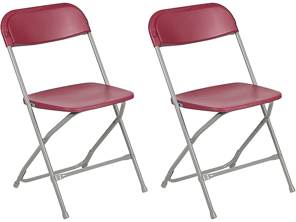 2 Pack , Hercules™ Series Plastic Folding Chair - Red - 650LB Weight Capacity Comfortable Event Chair - Lightweight Folding Chair