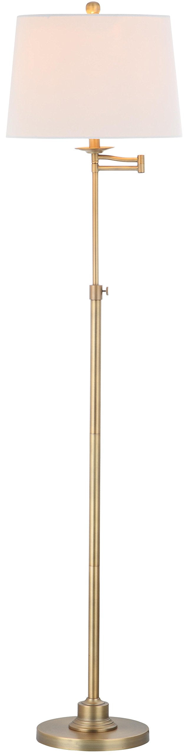 Gold 64-inch Adjustable Height Living Room Bedroom Home Office Standing Floor Lamp (LED Bulb Included)