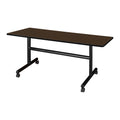 Kobe 60 x 30 in. Flip-Top Training Nesting Table- Neo Walnut
