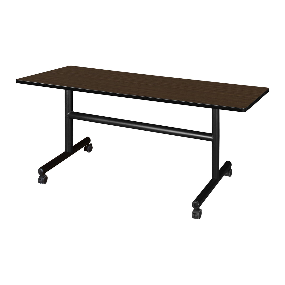 Kobe 60 x 30 in. Flip-Top Training Nesting Table- Neo Walnut