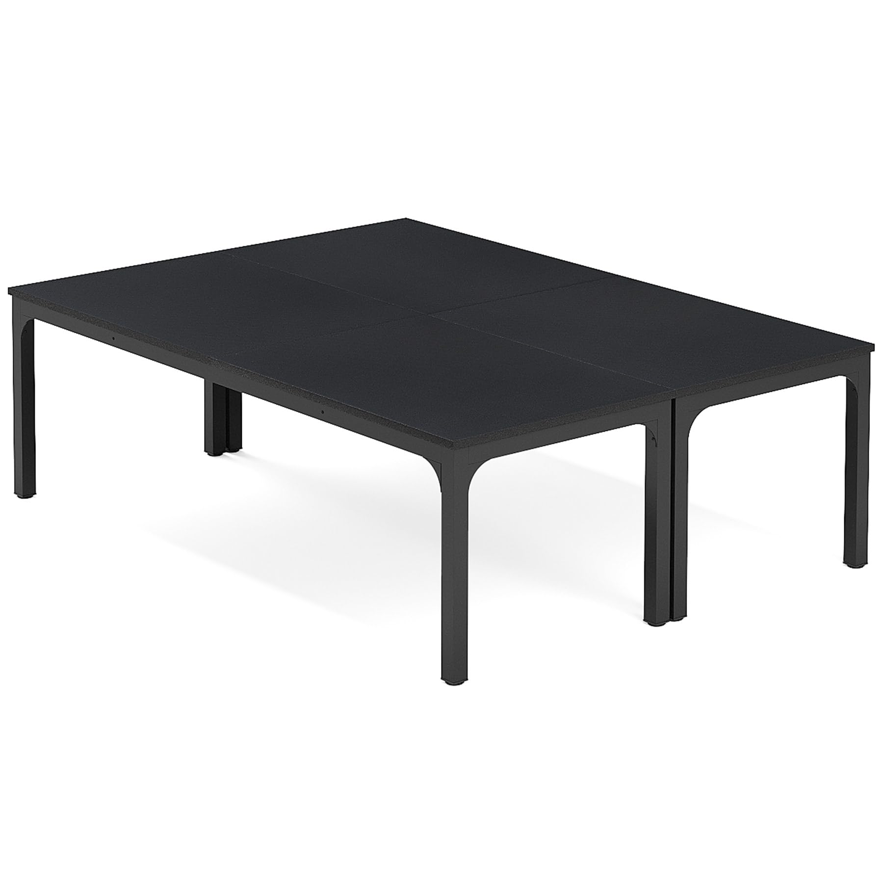 6.5 FT Conference Room Table, 78.74" W x 27.56" D Large Office Conference Table, Modern Seminar Meeting Table Desk for Boardroom, Meeting Room (2, Black)
