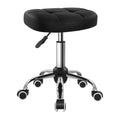 Black Minimalist Swivel Stool with Wheel Perfect for Work SPA Shop Massage Height-Adjustable and Cost-Effective Rolling Stool Chair with Square Seat
