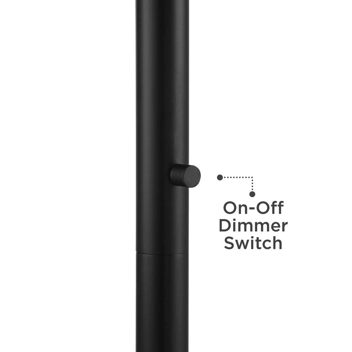 Light Blaster 72" Tall Black 4-Light Torchiere Floor Lamp