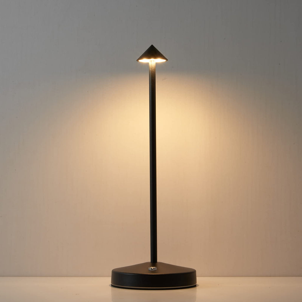 Cordless Table Lamps,Rechargeable Led Touch Bar Lamp, Portable Battery Desk Lamp,2 Level Brightness Dimmable Night Light,Minimalist Design, for Living Room/Restaurant/Couple Dinner/(Black)