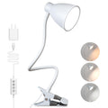 Clamp Lamp 5 Color Modes 10 Brightness Dimmer Bedside Lamp, White