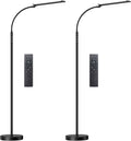 2 Pack, LED Floor Lamp, Super Bright Reading Lamps Floor Standing lamp with Remote & Touch Control, Stepless Dimming & 2700K-6500K Color Temperature, for Living Room Bedroom Office