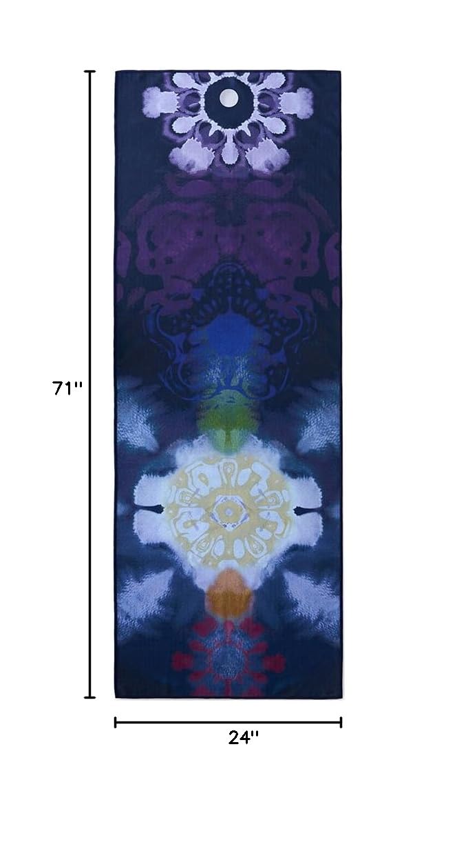 Yogitoes Hot Yoga Mat Towel - 71" | Moisture Activated Grip | Patented Silicone Nubs | Highly Absorbent, Durable & Easy Care | Made from Recycled Materials | 71 x 24 Inches | Chakra Residence