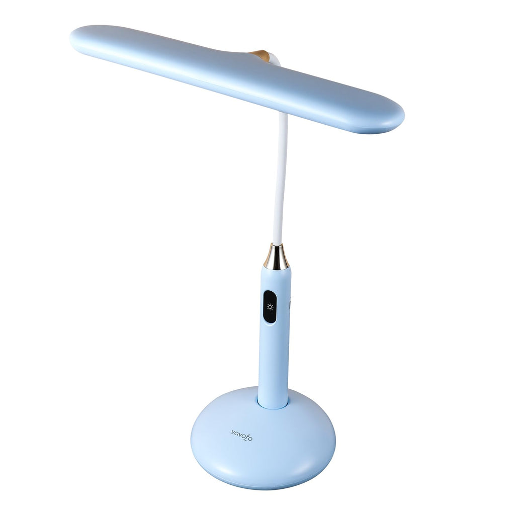 Wireless LED Desk Lamp 6778B - Touch Control, 2700-7000K Adjustable Color Temperature, 700 Lumens, 360° Gooseneck, USB-C Charging, 2.5 Hours Wireless Use, Eye-Caring Light (Blue)