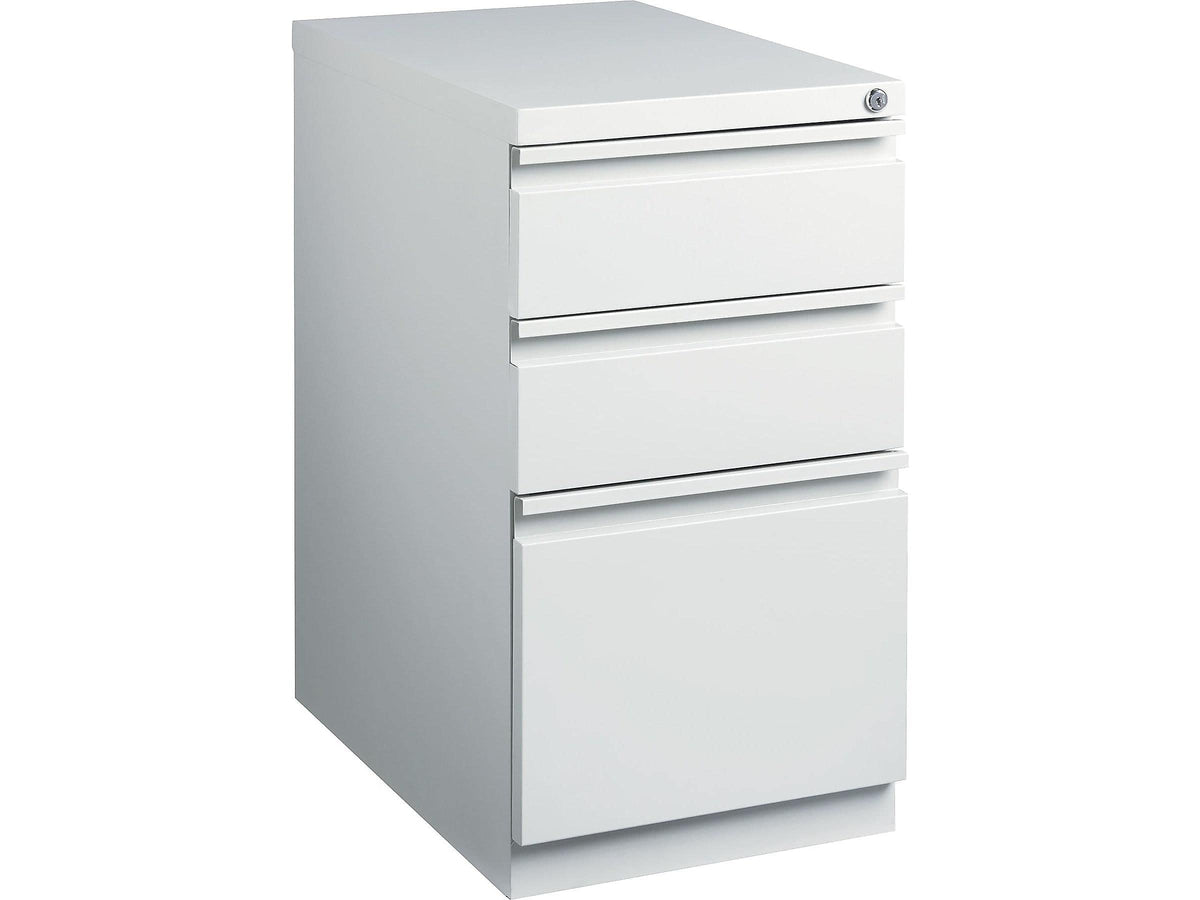3-Drawer Vertical File Cabinet, Letter/Legal, Locking, Gray