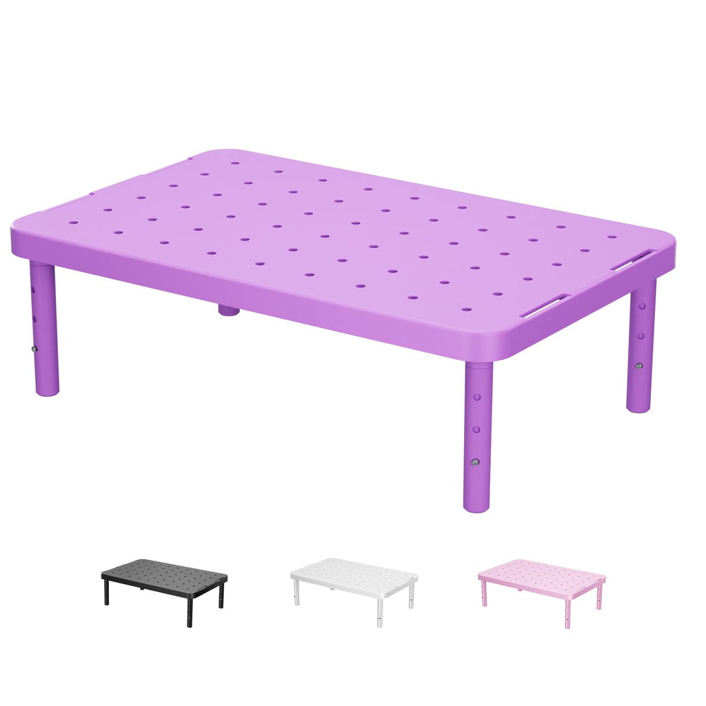 Computer Monitor Stand for Desk, Adjustable Laptop Riser, Desk Monitor Stand Underneath Storage for Office, Home, School Supplies (PTT001-V), 1 Pack, Violet