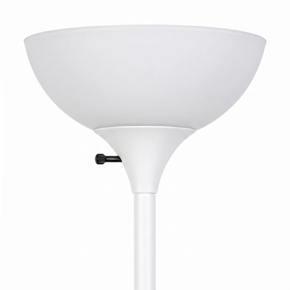 Sky Dome Double – High Brightness Torchiere Floor Lamp with 2 Reading Lights for Living Rooms, Bedrooms – Replace Halogen Standing Lamps with Efficient LED Office Lighting - Tall White Pole