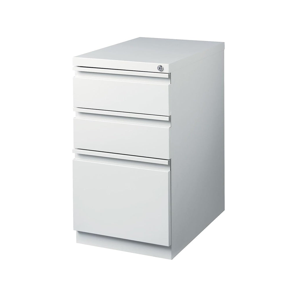 3-Drawer Vertical File Cabinet, Letter/Legal, Locking, Gray