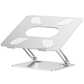 Laptop Stand, Adjustable Multi-Angle Laptop Holder, Compatible for Laptops up to 17 inches, Sturdy Aluminum & Silicone, Silver