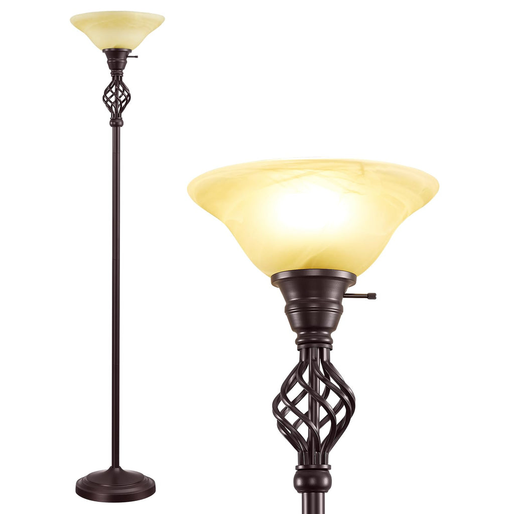 Torchiere Floor Lamp for Living Room, LED Standing Reading Light