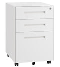 3 Drawer Metal Rolling File Cabinet Under Desk Filing Cabinet White