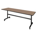 Kobe 84 x 24 in. Flip-Top Training Nesting Table- Noble Oak