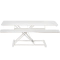 48 inch Desk Converter, K Series, Height Adjustable Sit to Stand Riser, Dual Monitor and Laptop Workstation with Wide Keyboard Tray, White, DESK-V048KW