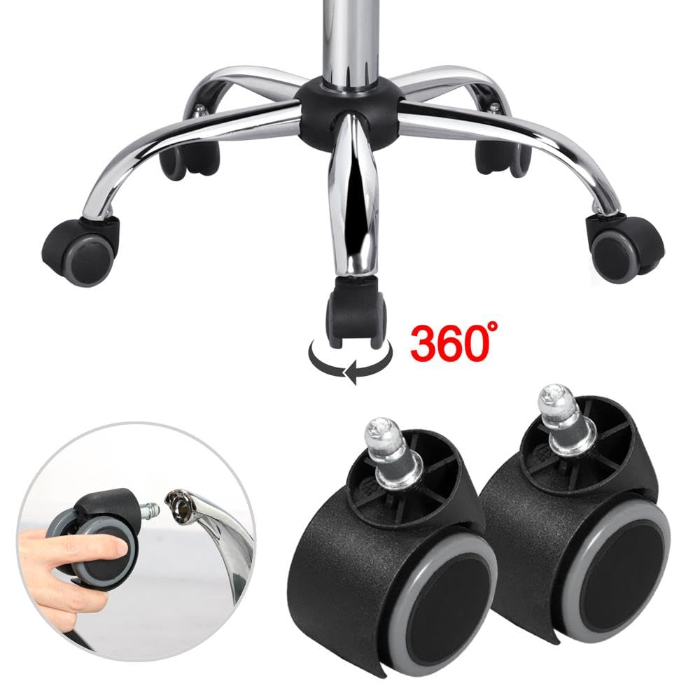 Adjustable Task Chair PU Leather Low Back Ribbed Armless Swivel Black Desk Chair Office Chair Wheels
