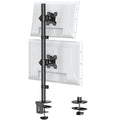 Vertical Dual Monitor Stand, Stacked Monitor Mount for 2 Monitors Up to 32 inches, Computer Monitor Arm with Swivel, Tilt, Height Adjustable, Each Monitor Desk Mount Holds up to 17.6 lbs